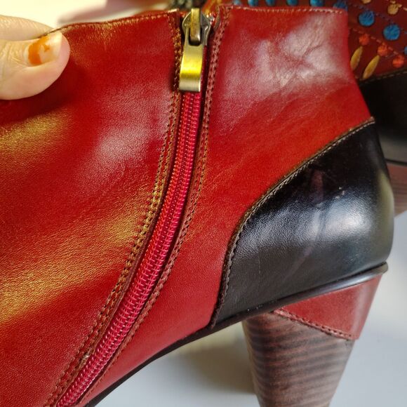 L'Artiste by Spring Step Women's boho embroidered ankle Boots western 42 (10.5) - Picture 5 of 9